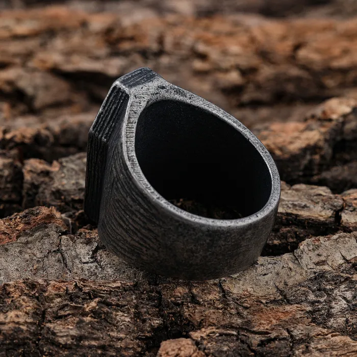 Men’s 12MM Wide Titanium Steel Spinner Ring – Bold Fashion Statement Rotating Band