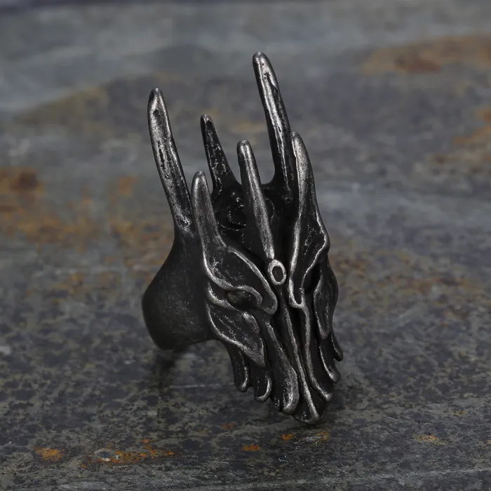 Heavy Skull Alloy Ring for Men – Vintage Punk Statement Fashion Jewelry