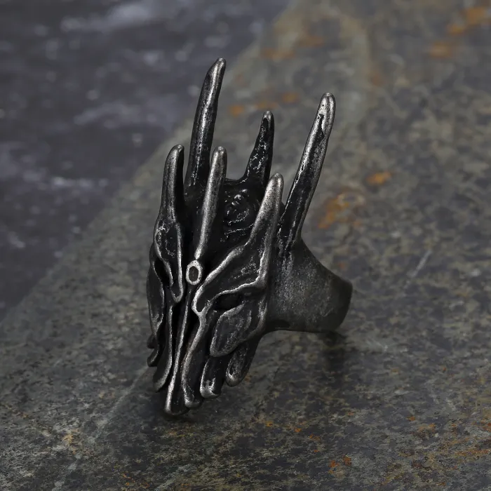 Heavy Skull Alloy Ring for Men – Vintage Punk Statement Fashion Jewelry
