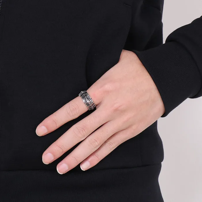 Vintage Dragon Stainless Steel Ring for Men – CZ Stone Cast Statement Band
