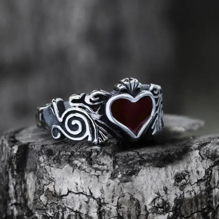 Wholesale Love Element Stainless Steel Ring – Fashion Unisex Band Factory Price