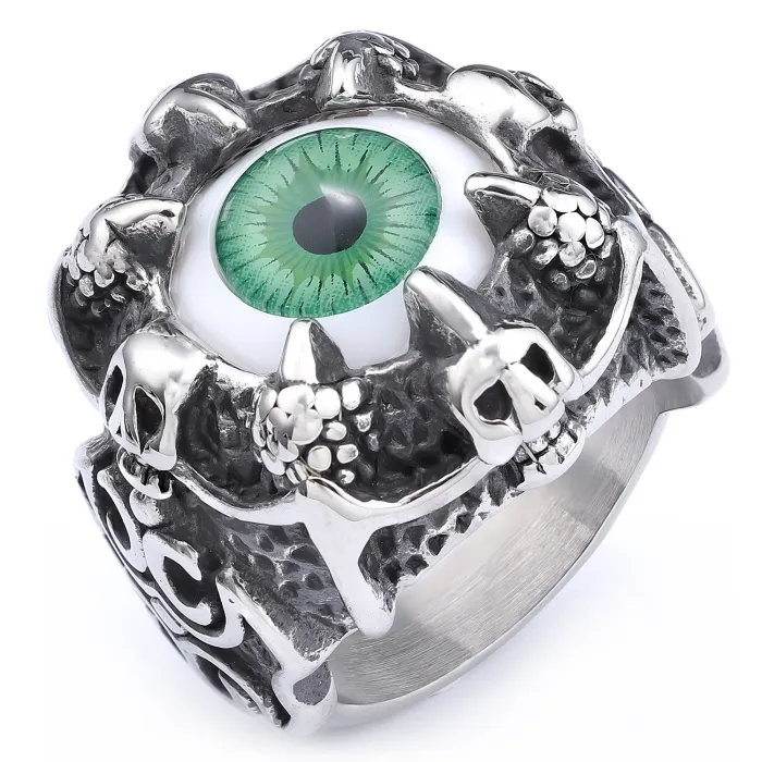 Wholesale Vintage Dragon Claw Eye Ring – Stainless Steel Men’s Band Factory Price