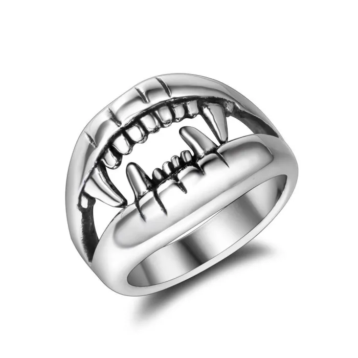 Wholesale Crocodile Tooth Stainless Steel Ring – Animal Style Jewelry Factory Price