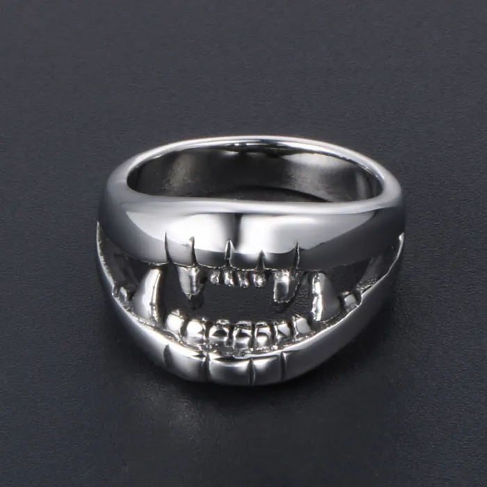 Wholesale Crocodile Tooth Stainless Steel Ring – Animal Style Jewelry Factory Price