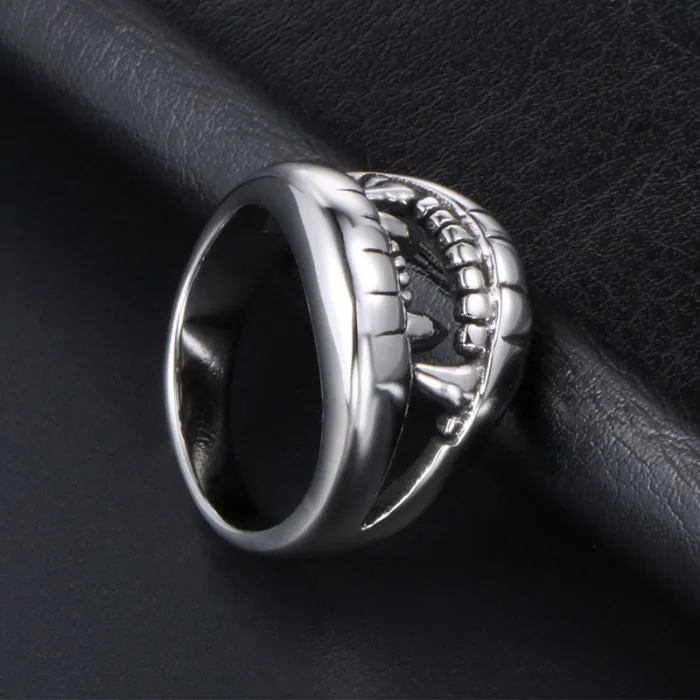 Wholesale Crocodile Tooth Stainless Steel Ring – Animal Style Jewelry Factory Price