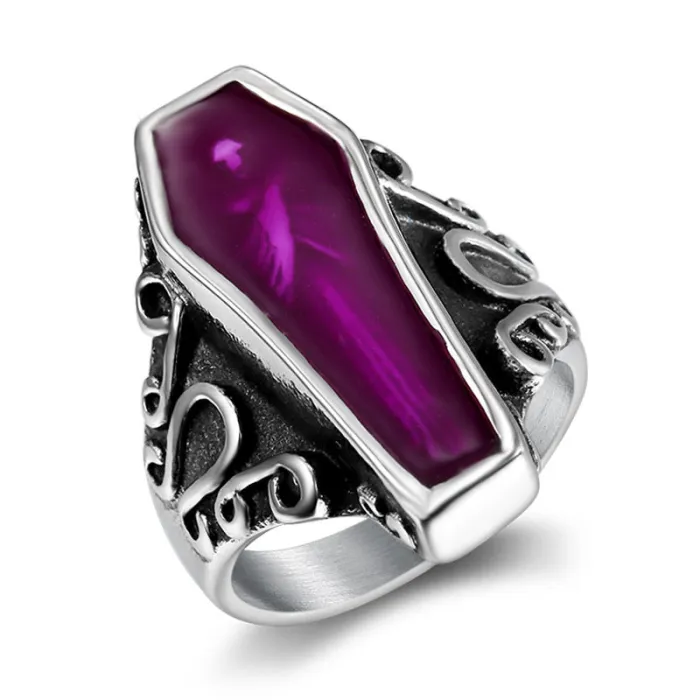 Wholesale Vintage Zombie Coffin Ring – Stainless Steel Gothic Men’s Band Factory Price
