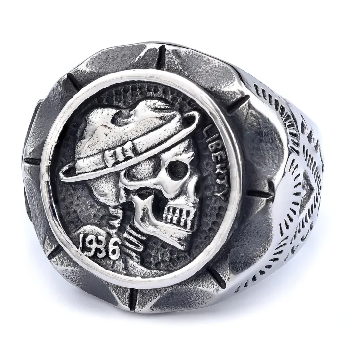 Wholesale Vintage Skull Ring – Stainless Steel Gothic Men’s Band Factory Price