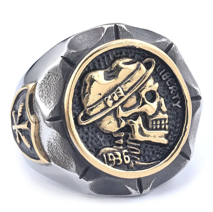 Wholesale Vintage Skull Ring – Stainless Steel Gothic Men’s Band Factory Price