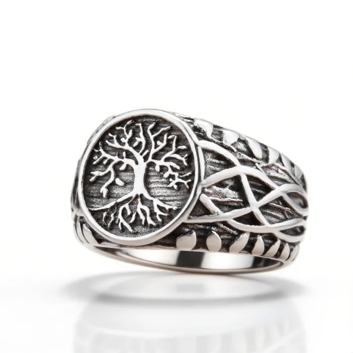Wholesale Viking Tree of Life Ring – Vintage Stainless Steel Nordic Men’s Band Factory Price