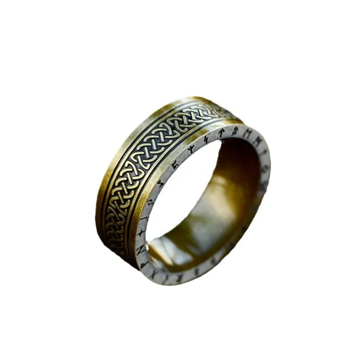 Wholesale Vintage Viking Celtic Knot Rune Ring – Stainless Steel Nordic Men’s Band Factory Price