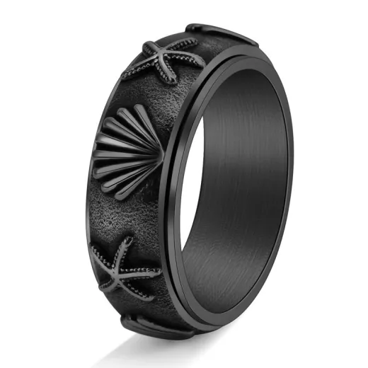 Wholesale Vintage Starfish Shell Spinner Ring – Stainless Steel Rotating Band Factory Price - Ulikings