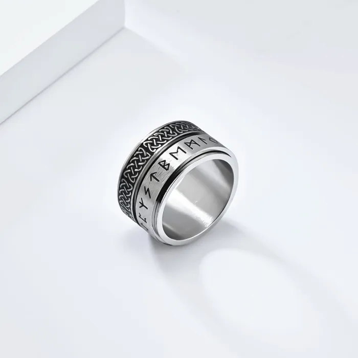 Wholesale Viking Celtic Knot Rune Spinner Ring – Stainless Steel Rotating Band Factory Price
