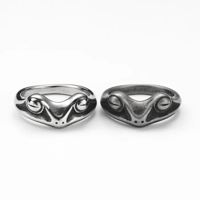 Wholesale Vintage Frog Prince Ring – Stainless Steel Unisex Animal Band Factory Price