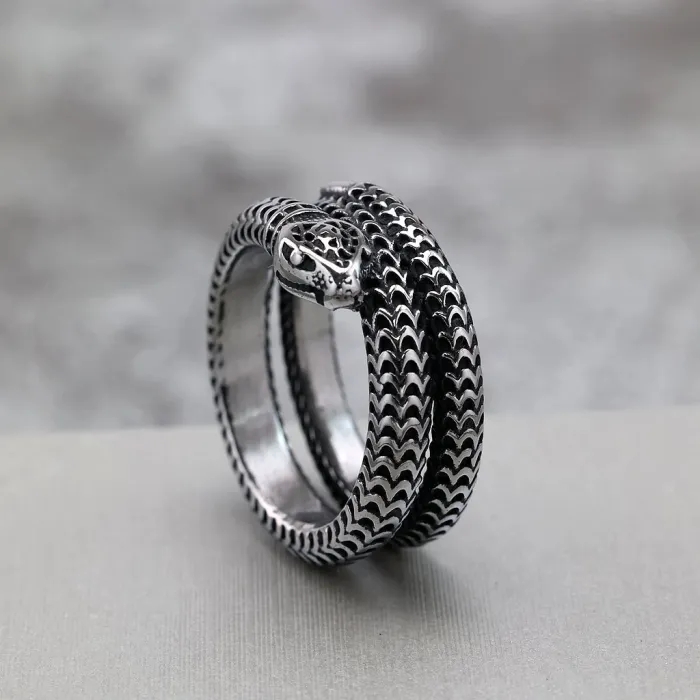 Wholesale Vintage Snake Ring – Punk Stainless Steel Unisex Wrap Band Factory Price