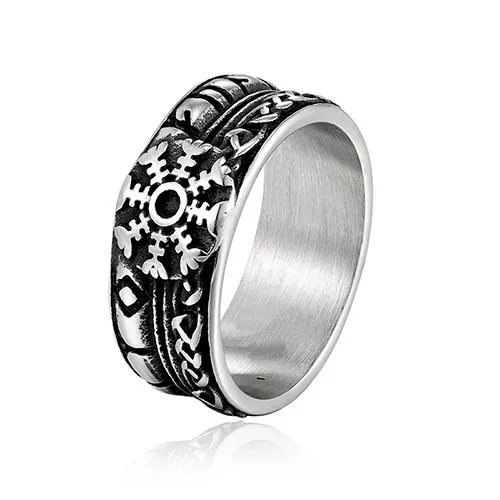 Wholesale Vintage Viking Rune Ring – Stainless Steel Nordic Men’s Band Factory Price
