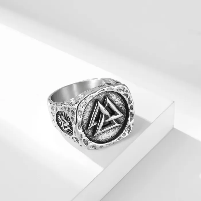 Wholesale Vintage Valknut Viking Ring – Stainless Steel Nordic Men’s Band Factory Price
