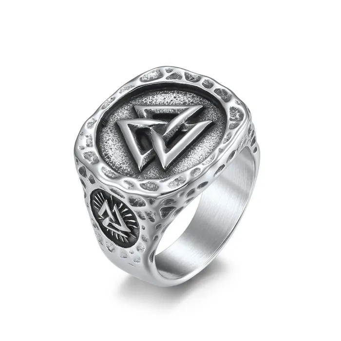 Wholesale Vintage Valknut Viking Ring – Stainless Steel Nordic Men’s Band Factory Price