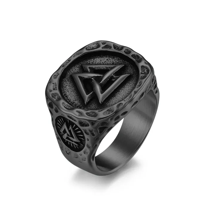 Wholesale Vintage Valknut Viking Ring – Stainless Steel Nordic Men’s Band Factory Price