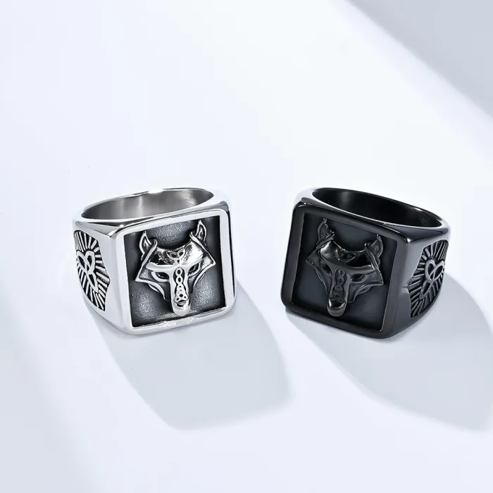 Wholesale Vintage Viking Wolf Knot Ring – Stainless Steel Nordic Men’s Band Factory Price