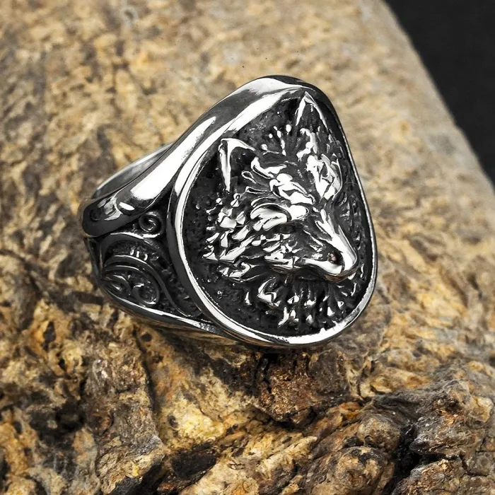 Wholesale Vintage Viking Wolf Ring – Stainless Steel Nordic Men’s Band Factory Price